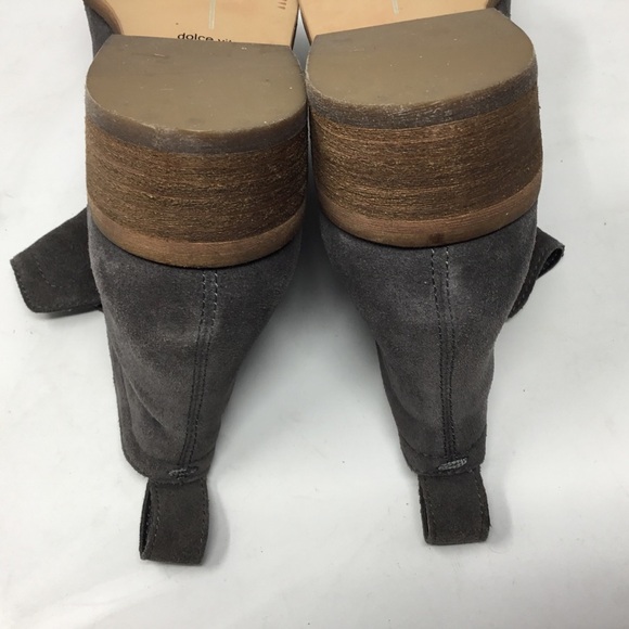 Dolce Vita Tessey Gray Suede Elastic Pull On Ankle Boots - Picture 7 of 10